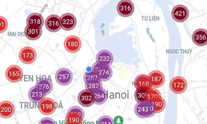 Cảnh báo 'tím' khắp nơi, Hà Nội ô nhiễm không khí nghiêm trọng