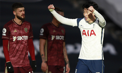 Son Heung-min chạm mốc 100 bàn thắng, Tottenham bay bổng Top 3 Ngoại hạng