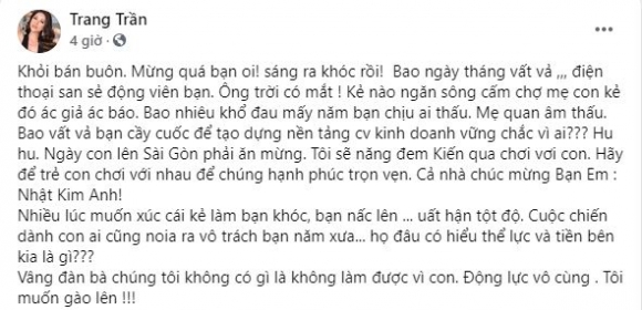 Nhật Kim Anh chính thức giành được quyền nuôi con sau 2 năm ròng rã kiện tụng với chồng cũ