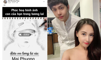 Mai Phương Thuý khoe hình ảnh con trong tương lai, netizen lập tức gọi tên Noo Phước Thịnh