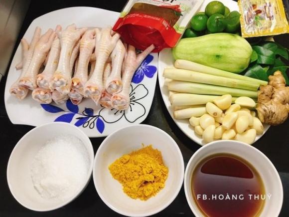 Nguyên liệu làm chân gà sốt thái