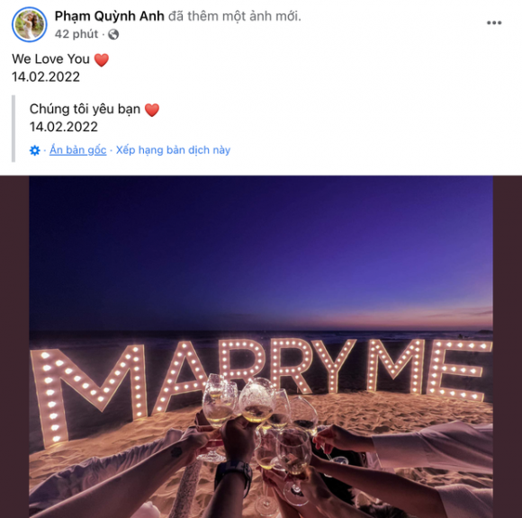 Hot: Phạm Quỳnh Anh được tình trẻ cầu hôn, cả dàn sao Vbiz ăn mừng!