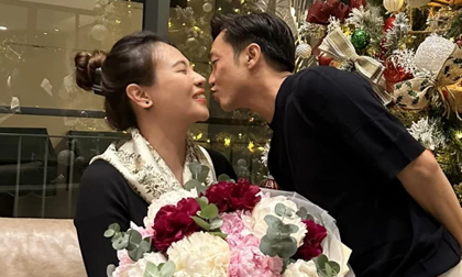 Cường Đô La dành nụ hôn ngọt ngào mừng sinh nhật bà xã Đàm Thu Trang