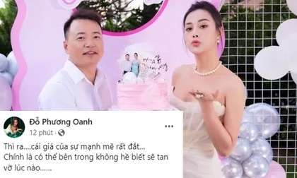 Phương Oanh bất ngờ đề cập đến 'sự tan vỡ', nghi vấn chuyện tình với Shark Bình đã 'toang'