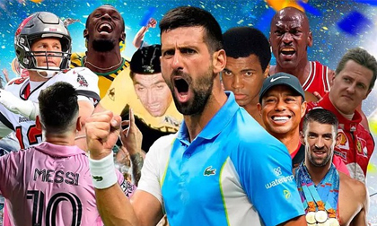 Lionel Messi, Novak Djokovic, Michael Jordan và những nam VĐV xuất sắc nhất lịch sử